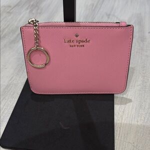Kate Spade Pink Wallet with Gold Chain